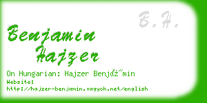 benjamin hajzer business card